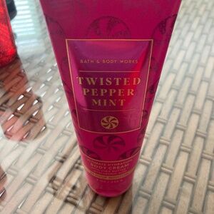 Twisted peppermint body lotion bath and body